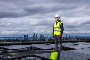 Chantier panneaux solaires